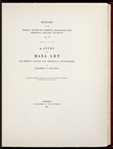 A Study of Maya Art: Its Subject Matter and Historical Development